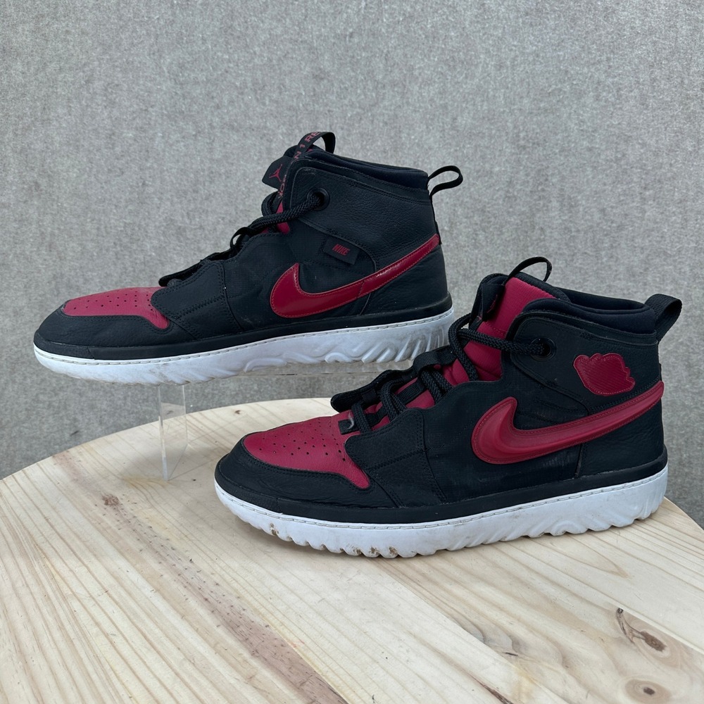 Jordan 1 High React Mens Size 17 Black Red AR5321-006 Sneakers